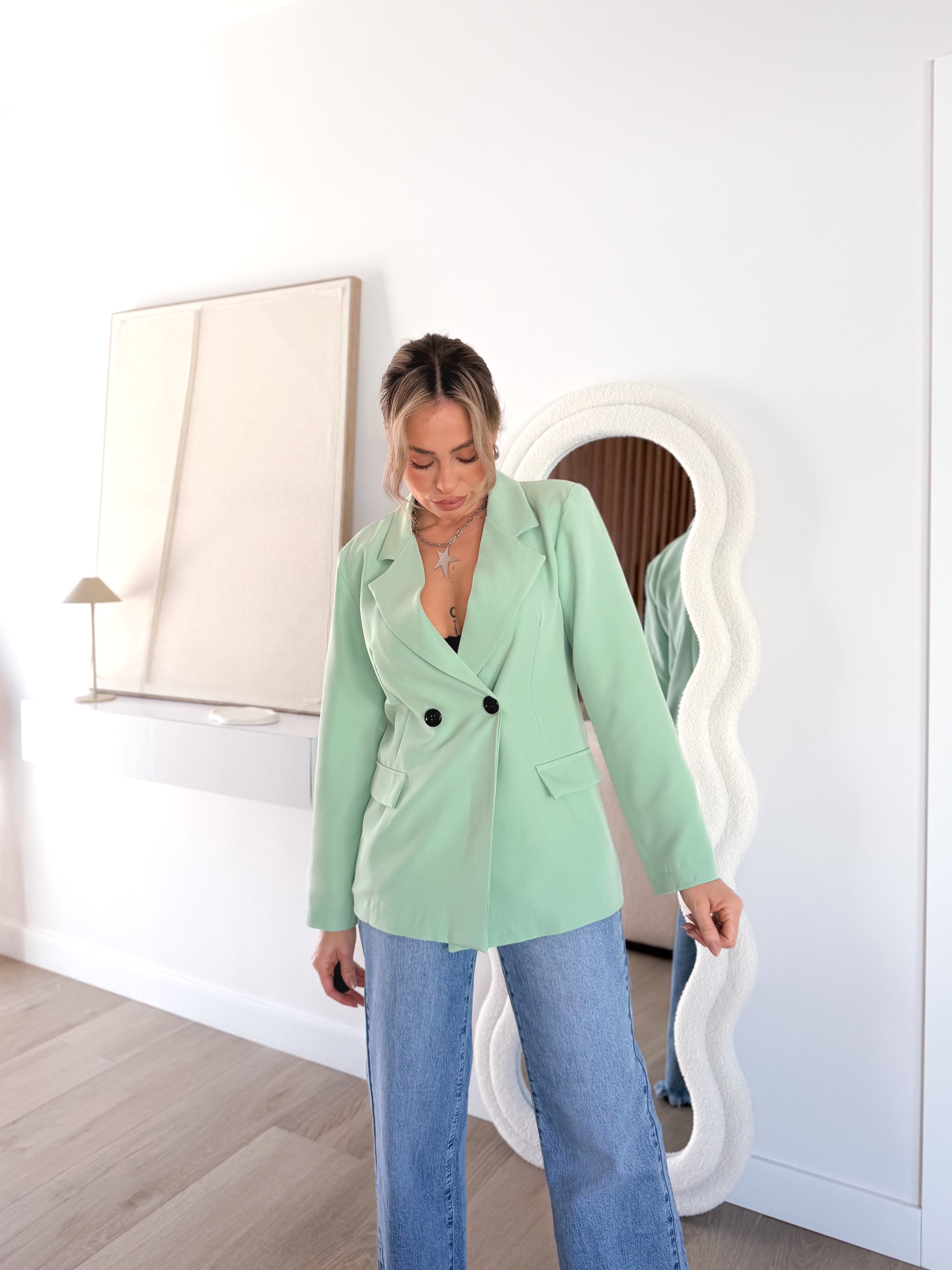 Blazer Abotonada Agua