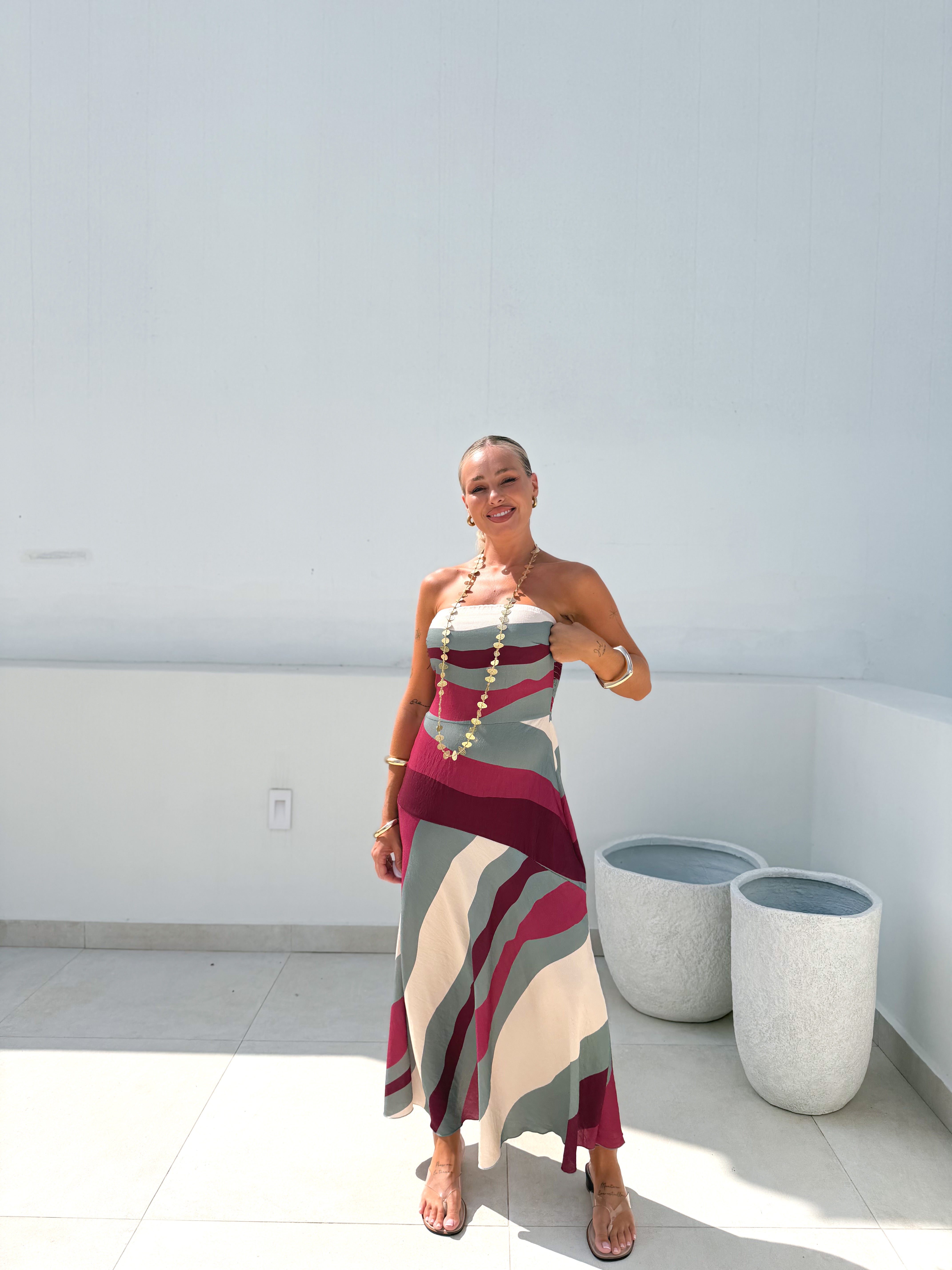 Vestido banda azul