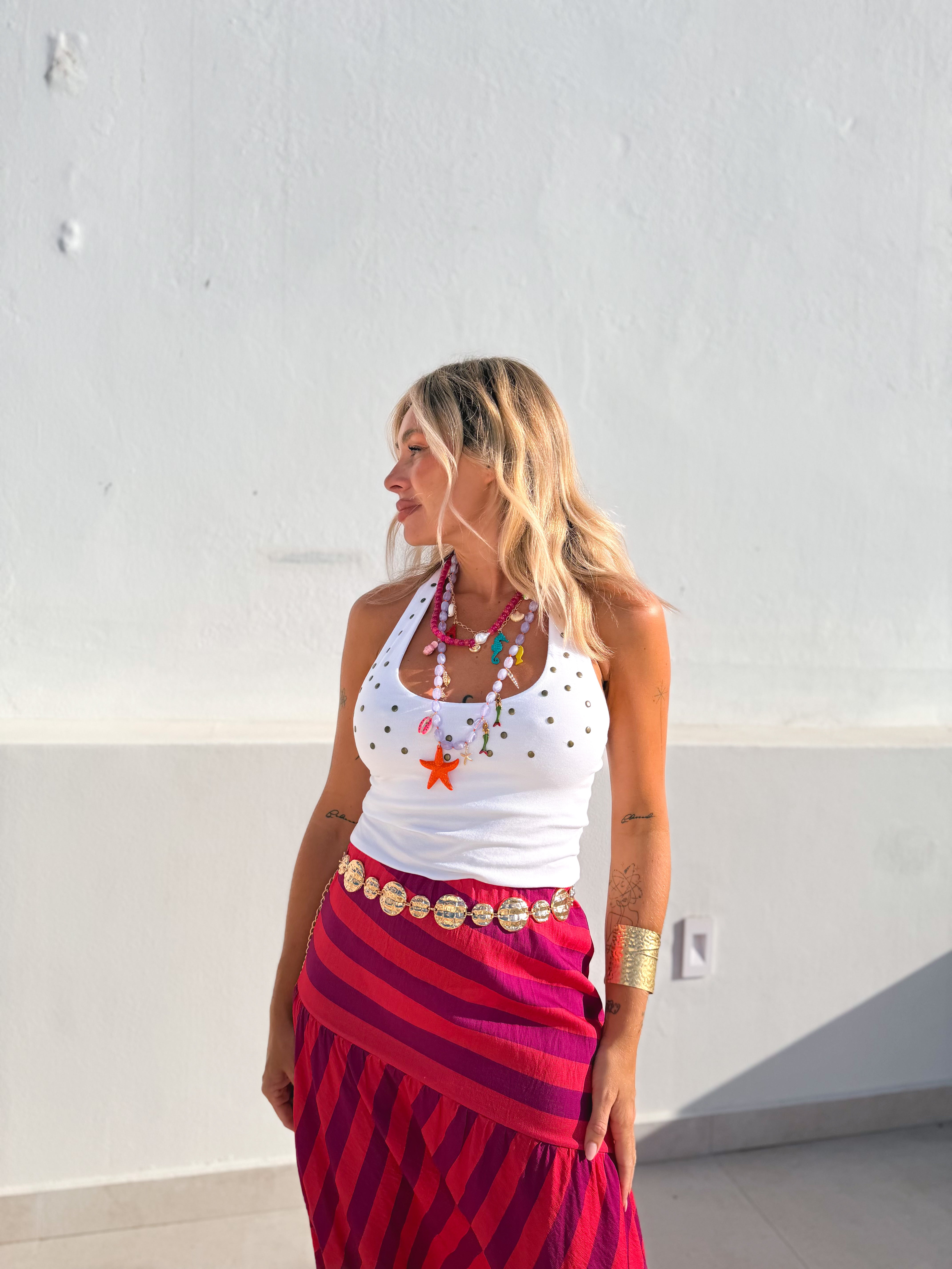 Top tachas blanco