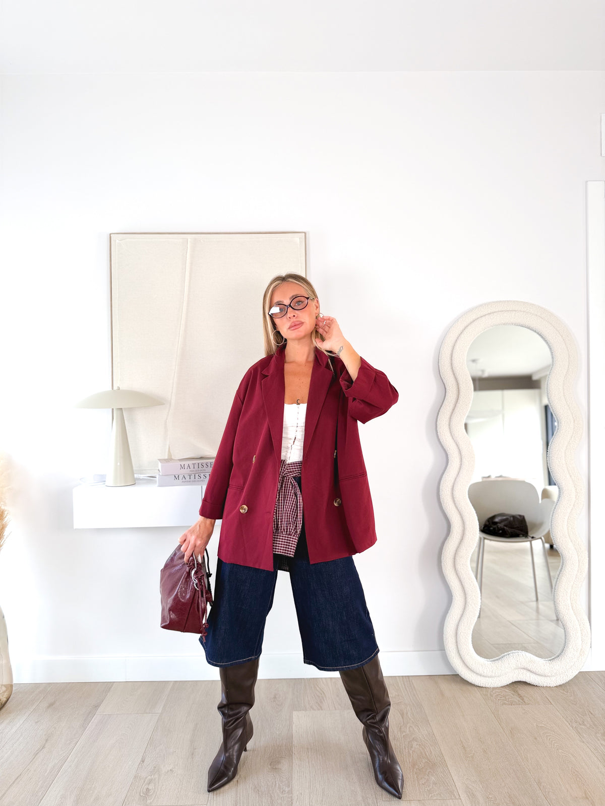 Americana oversize Burdeos