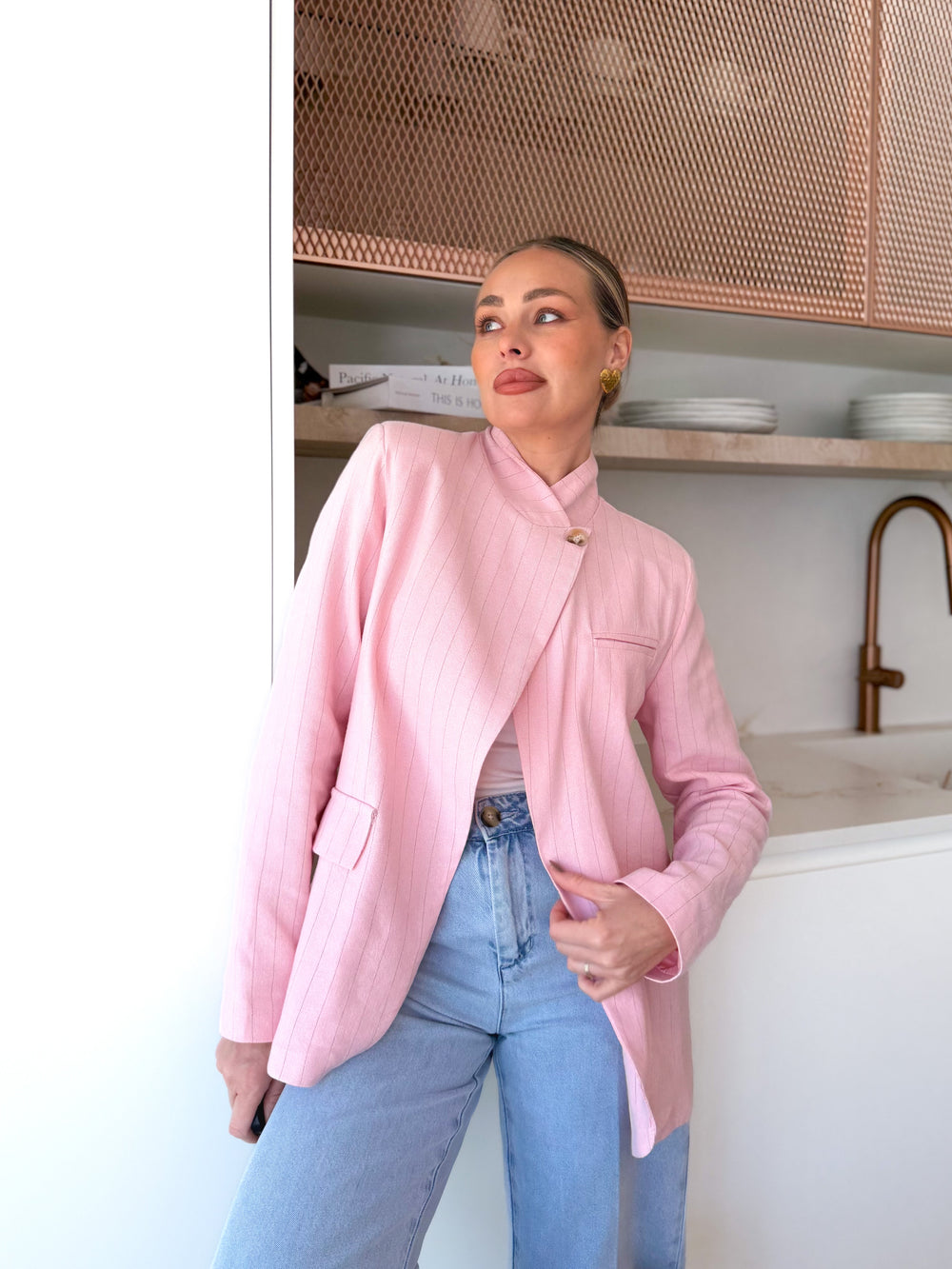 Blazer pinza cruzada Rosa