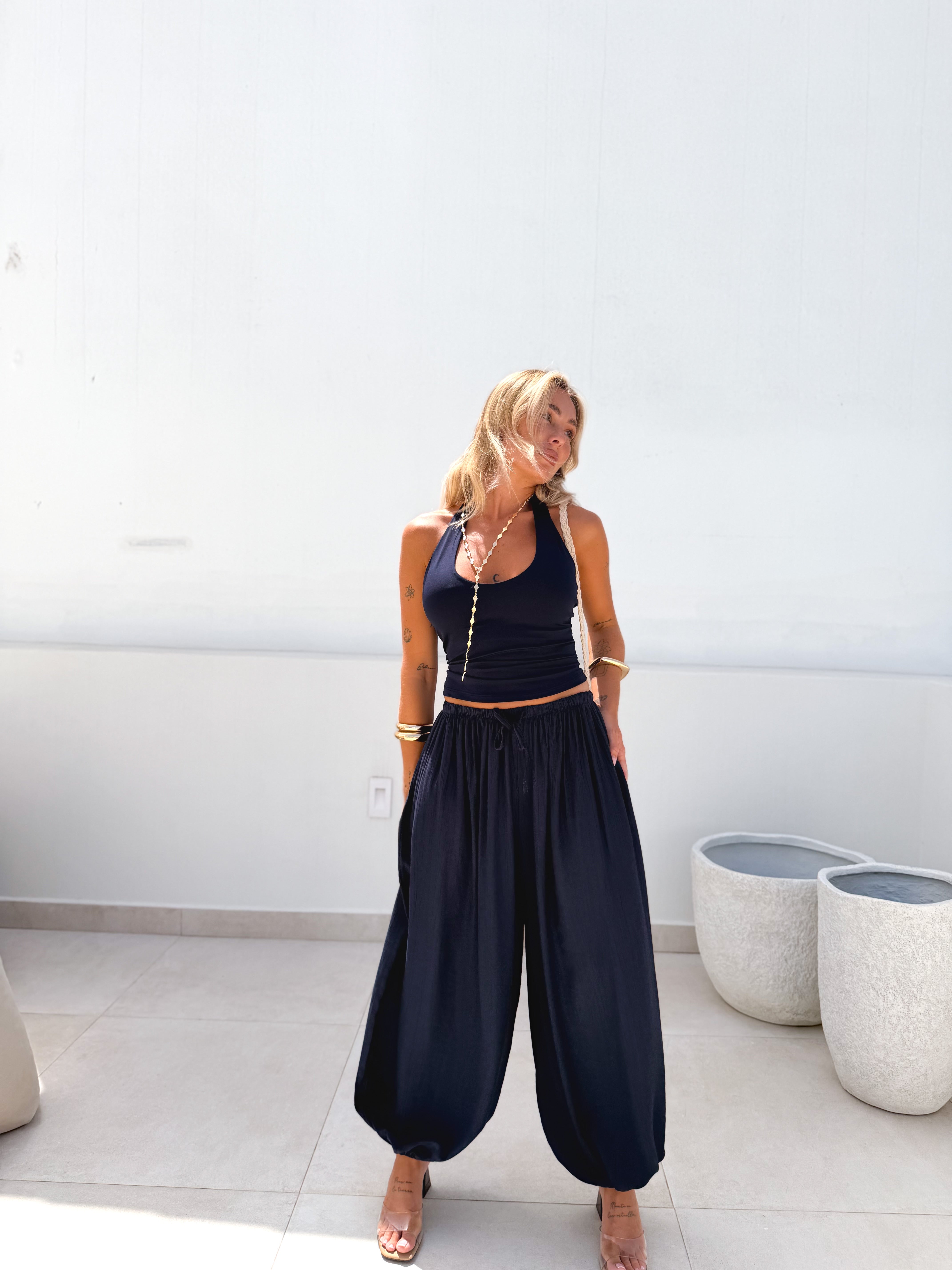 Pantalón Bombacho Azul
