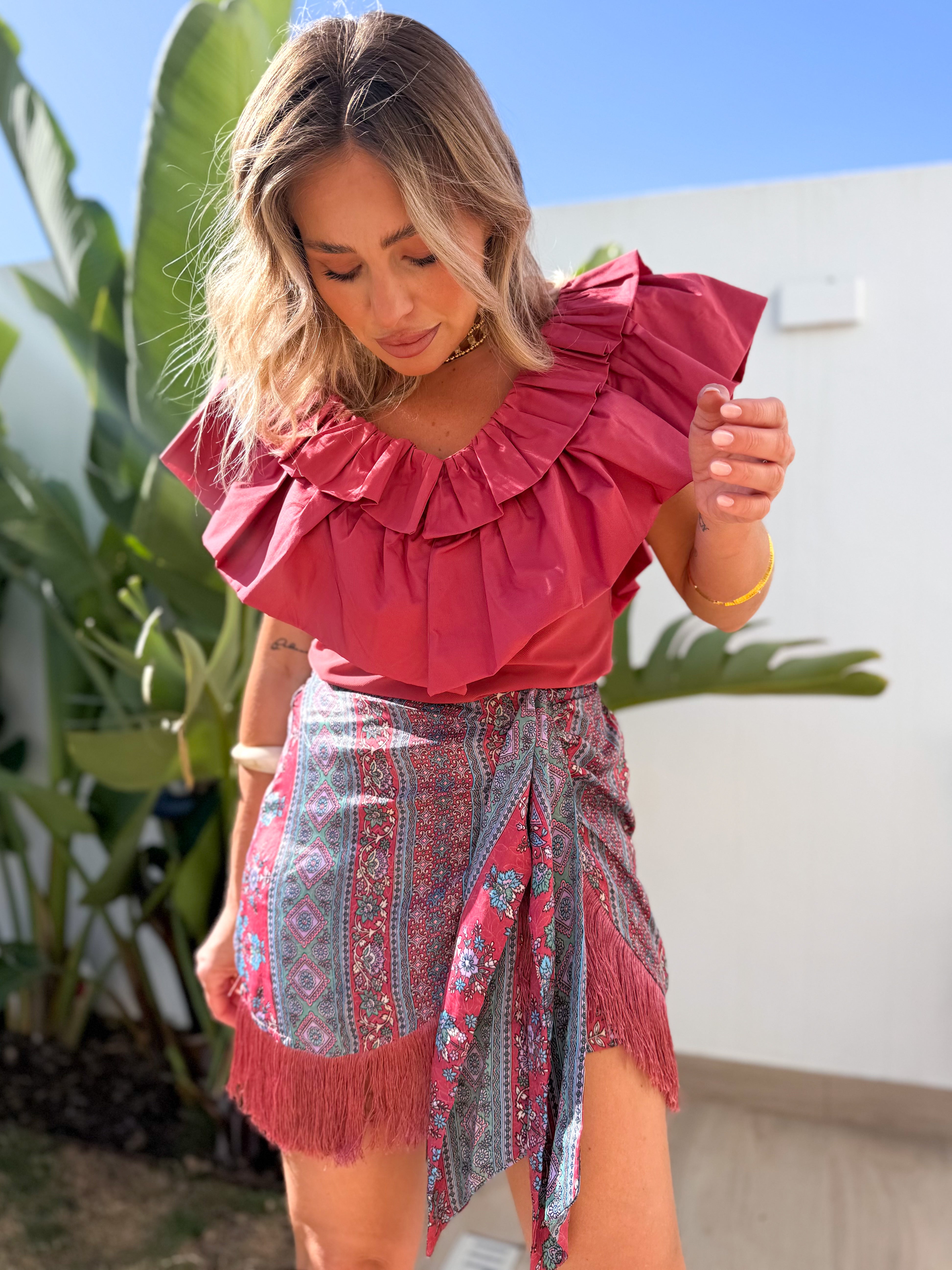 Falda Marüa Coral