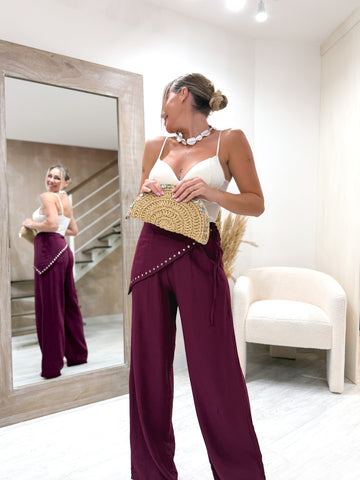 Pantalón fluido pañuelo Bugambilla