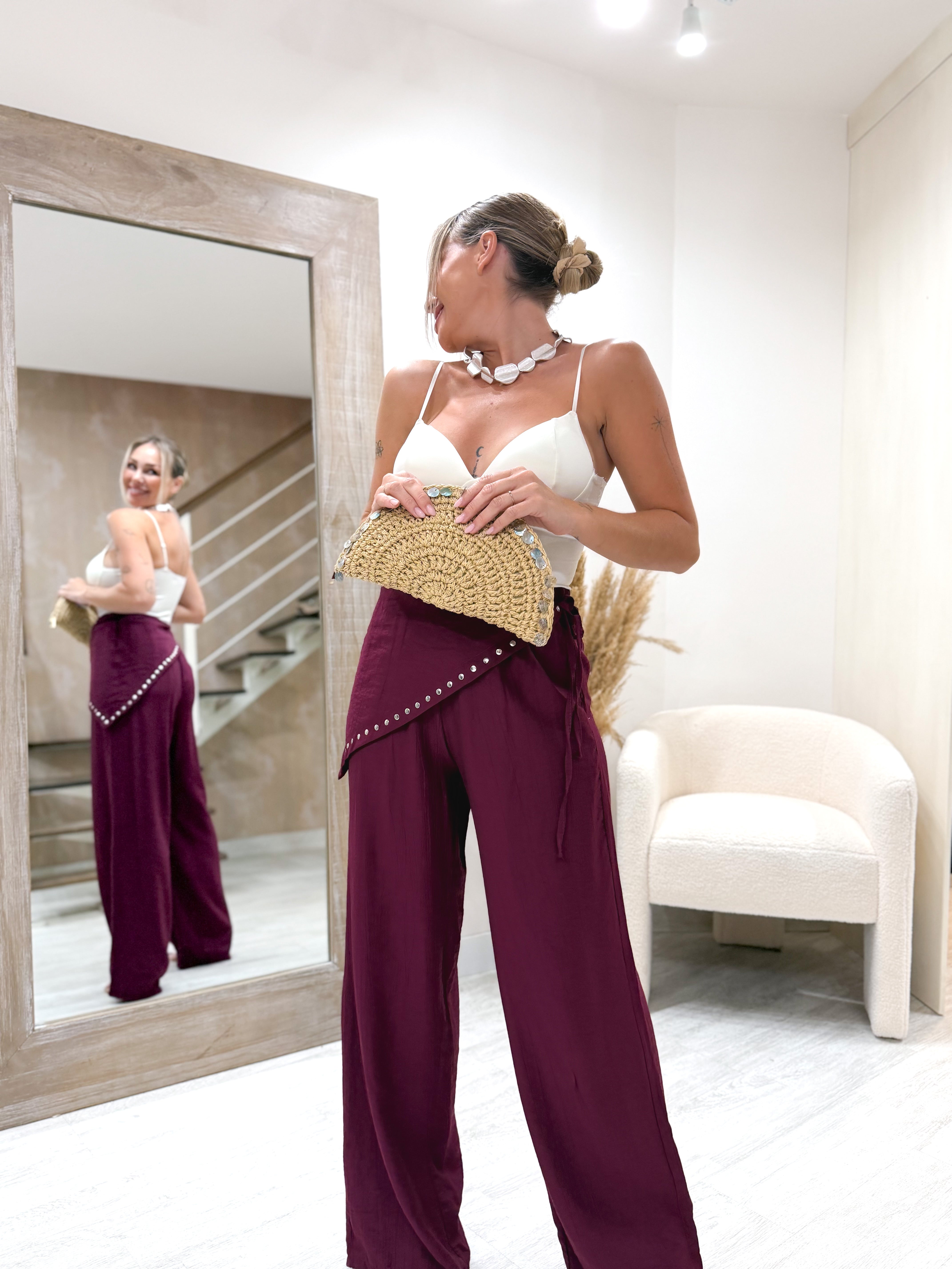 Pantalón fluido pañuelo Bugambilla