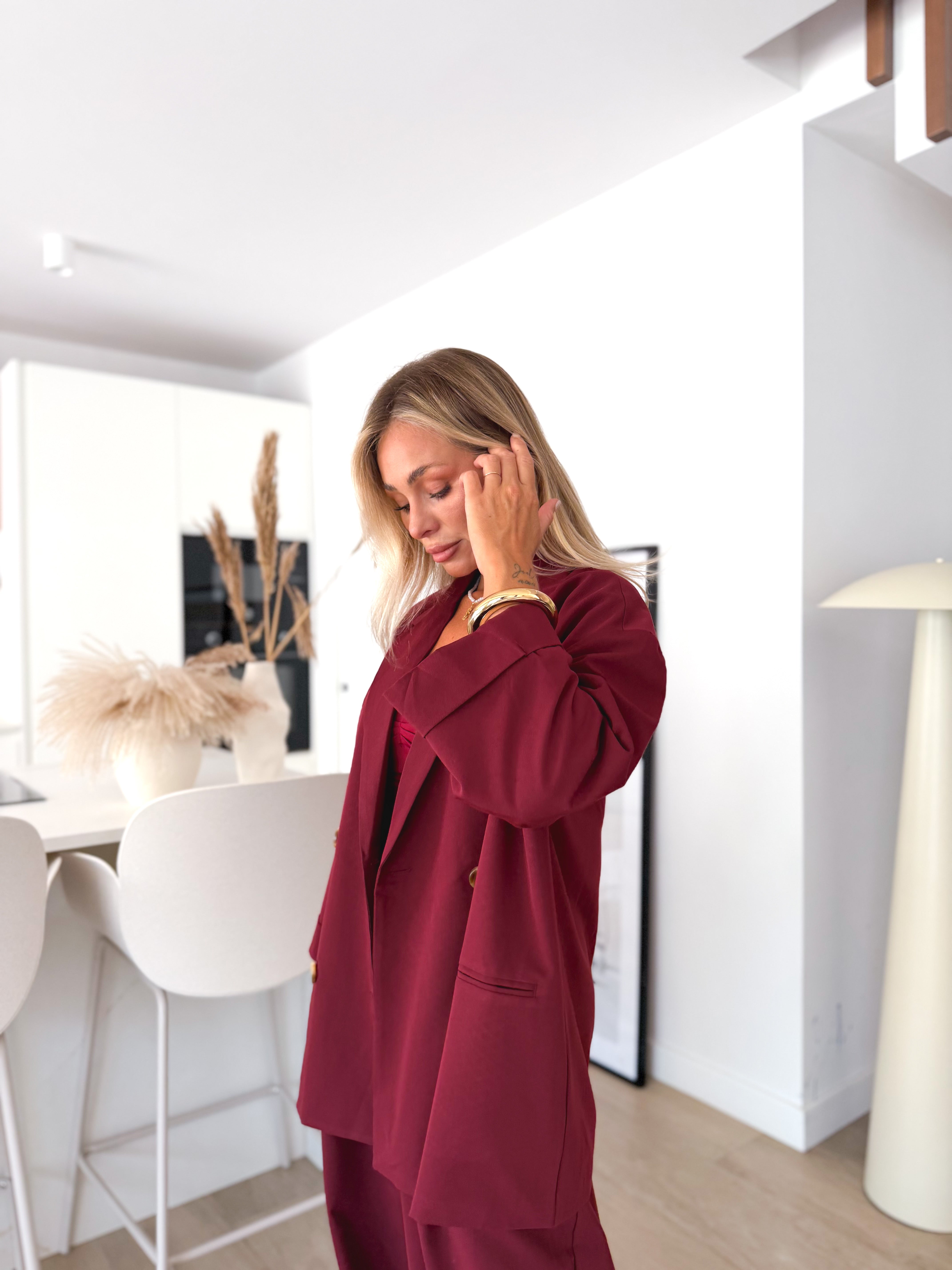 Americana oversize Burdeos