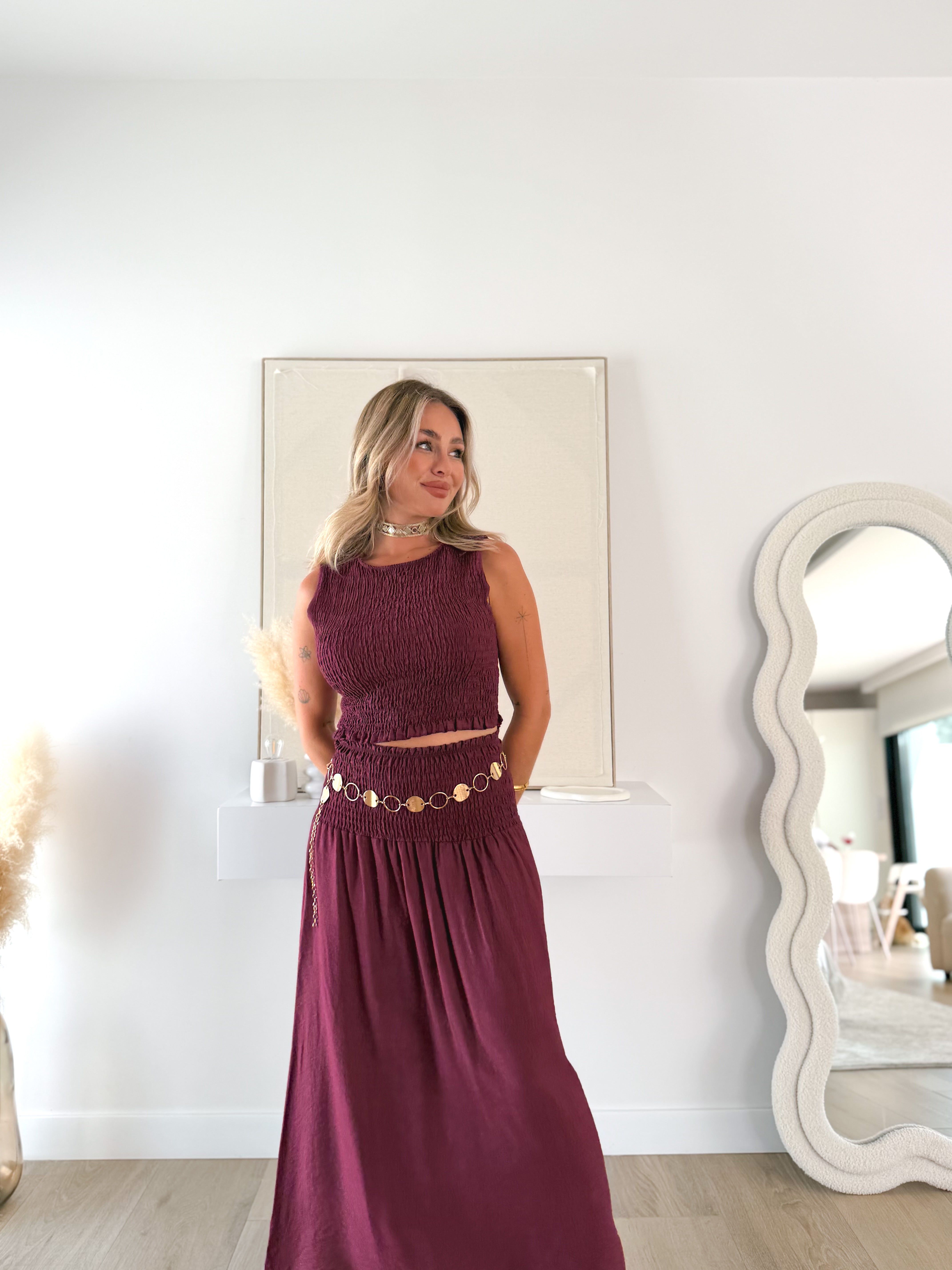 Conjunto Mayda morado