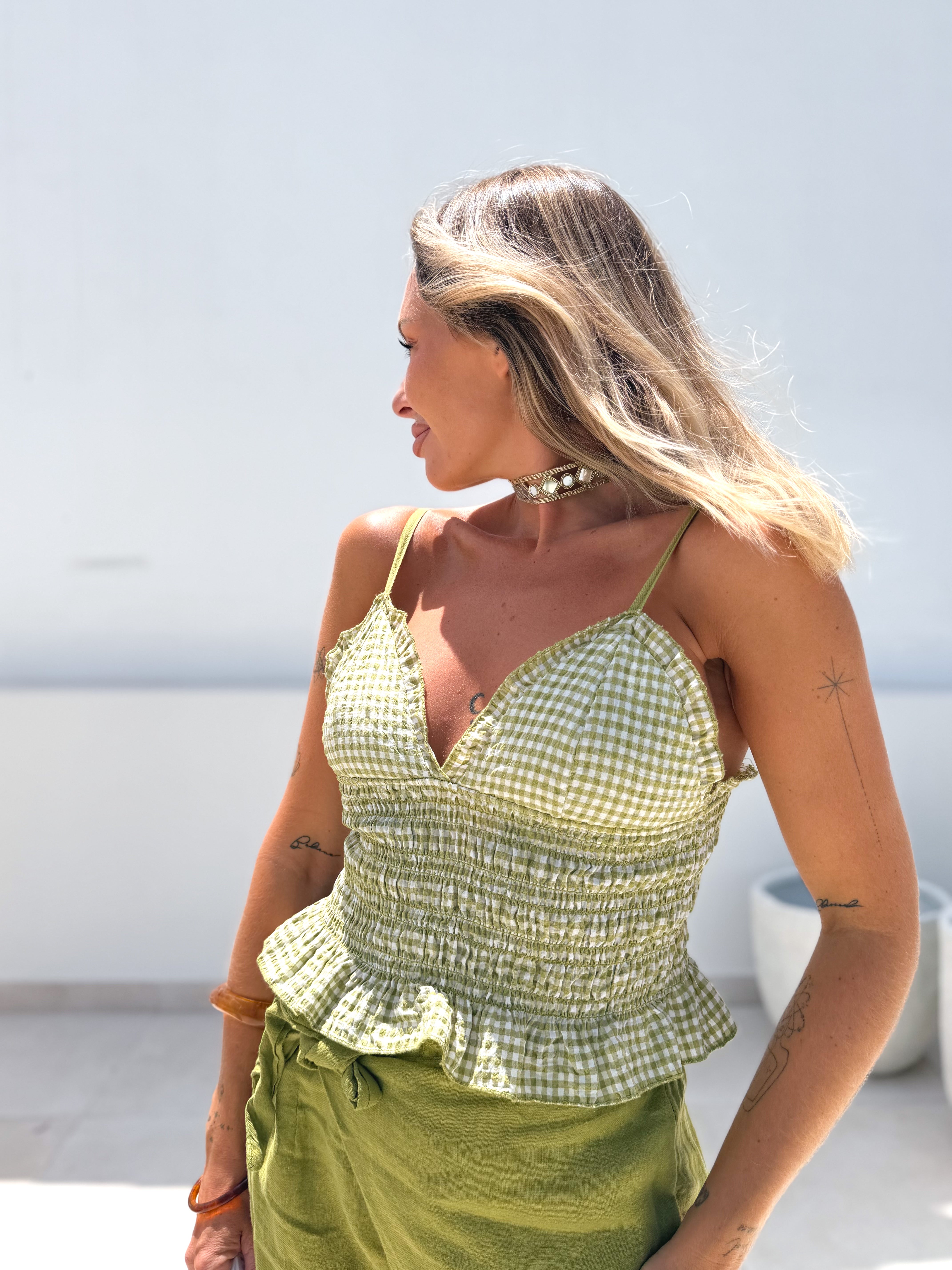 Top Vichy panelado lima