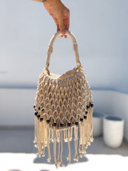 Saco fleco beige