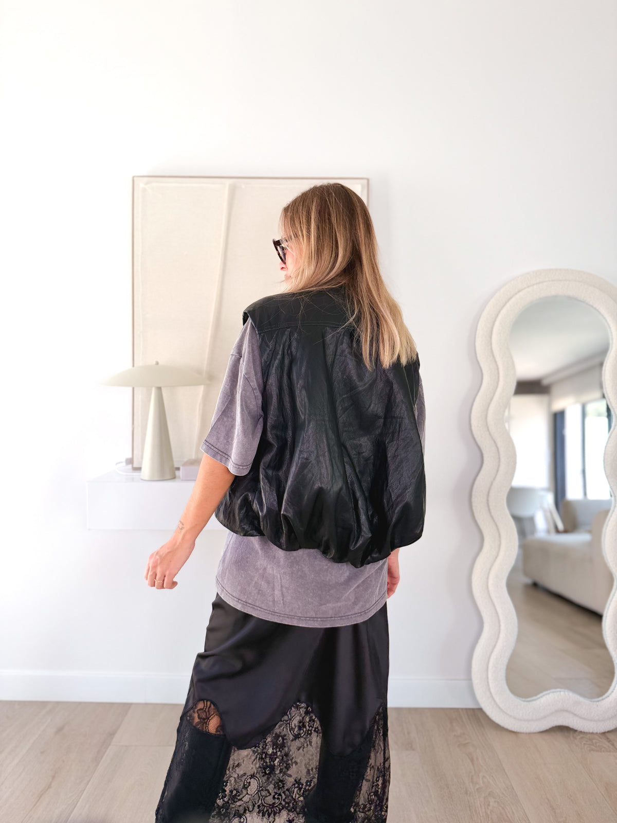 Chaleco polipiel oversize