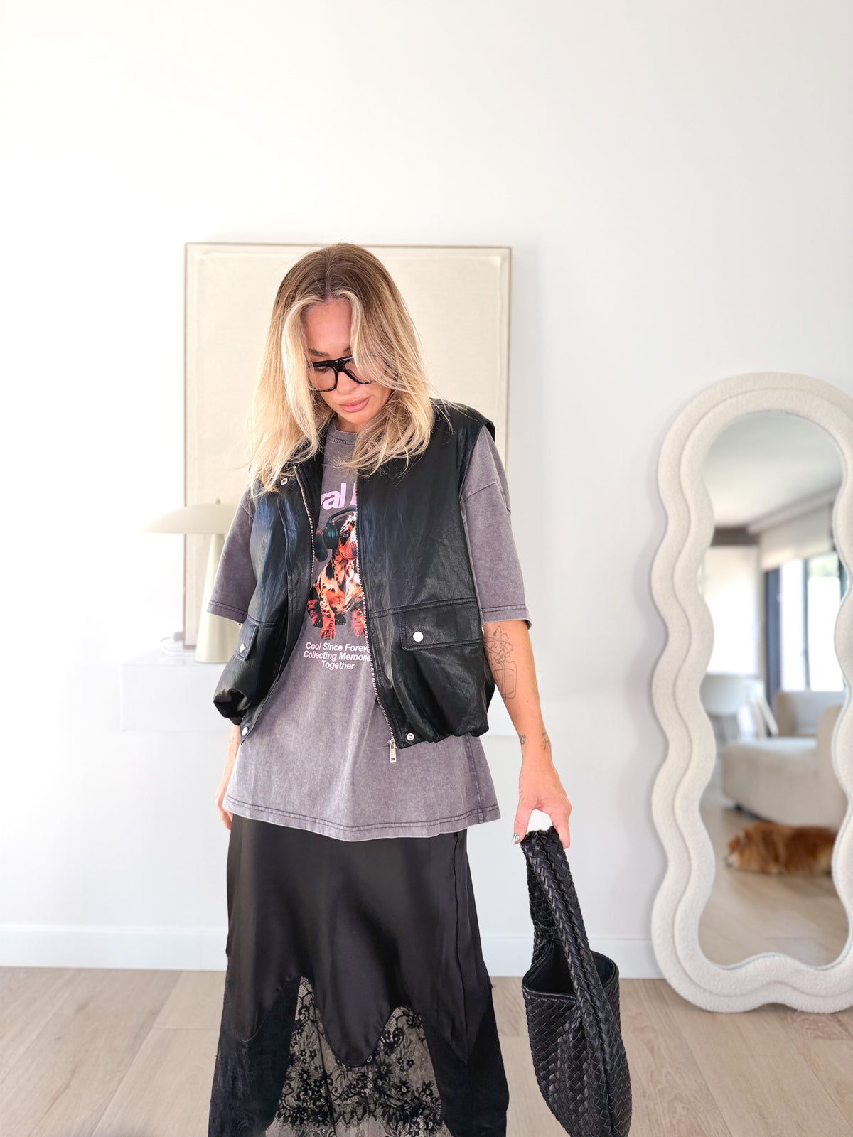 Chaleco polipiel oversize