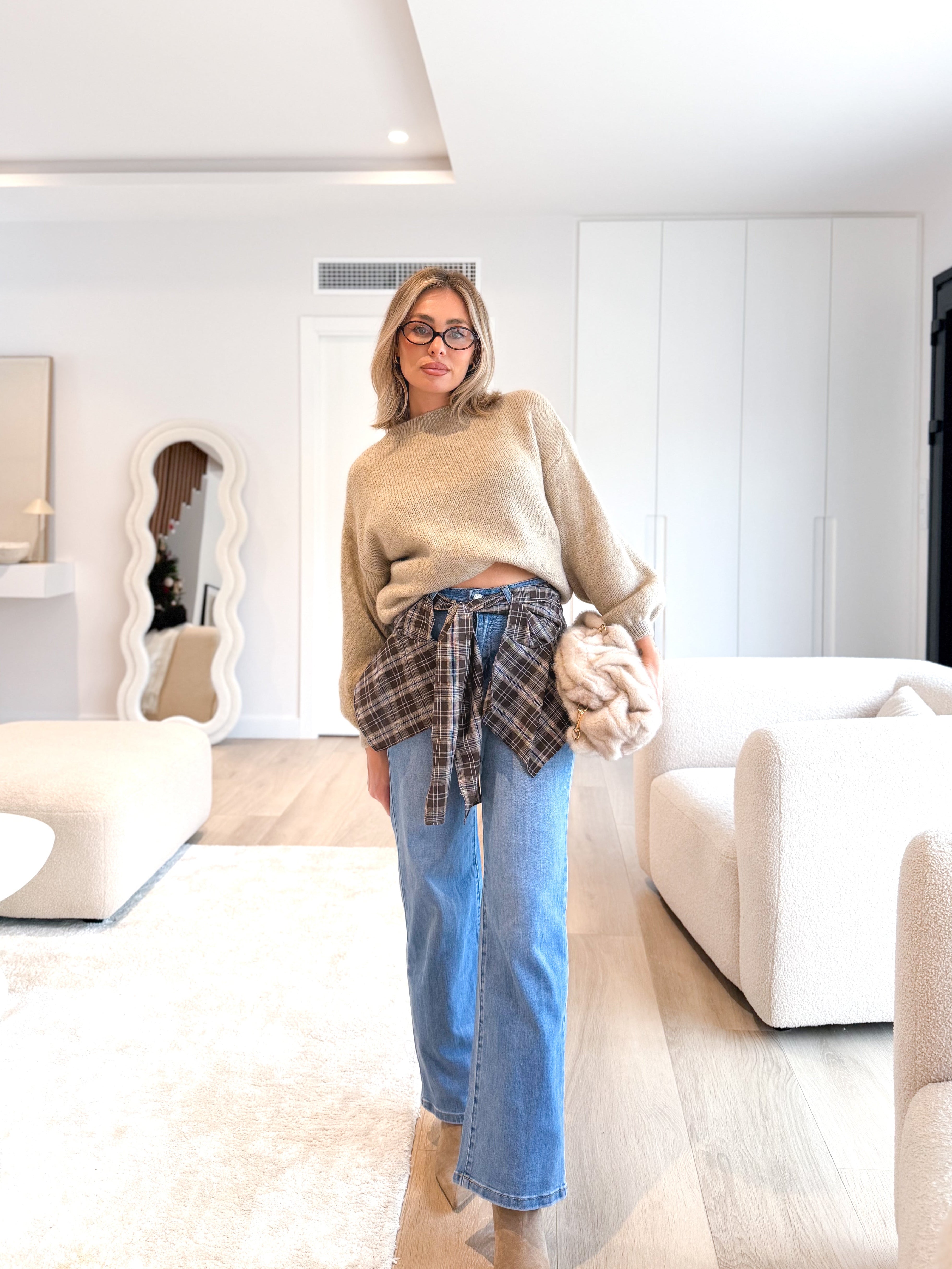 Jeans combinado pañuelo