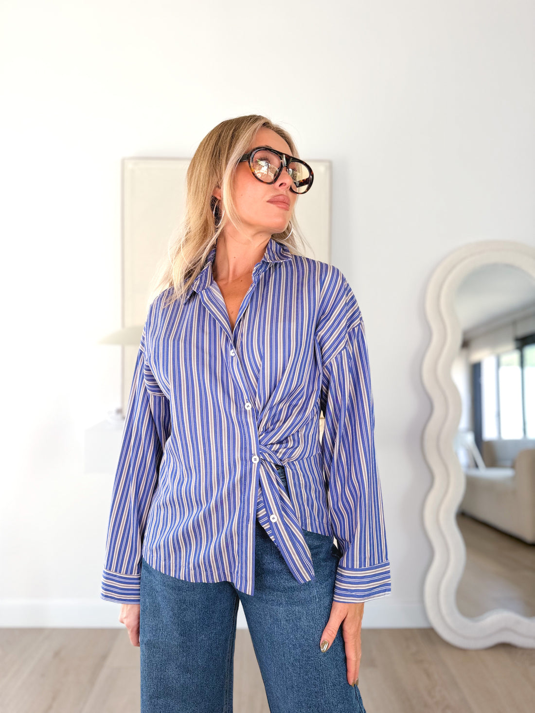 Camisa rayas Azul