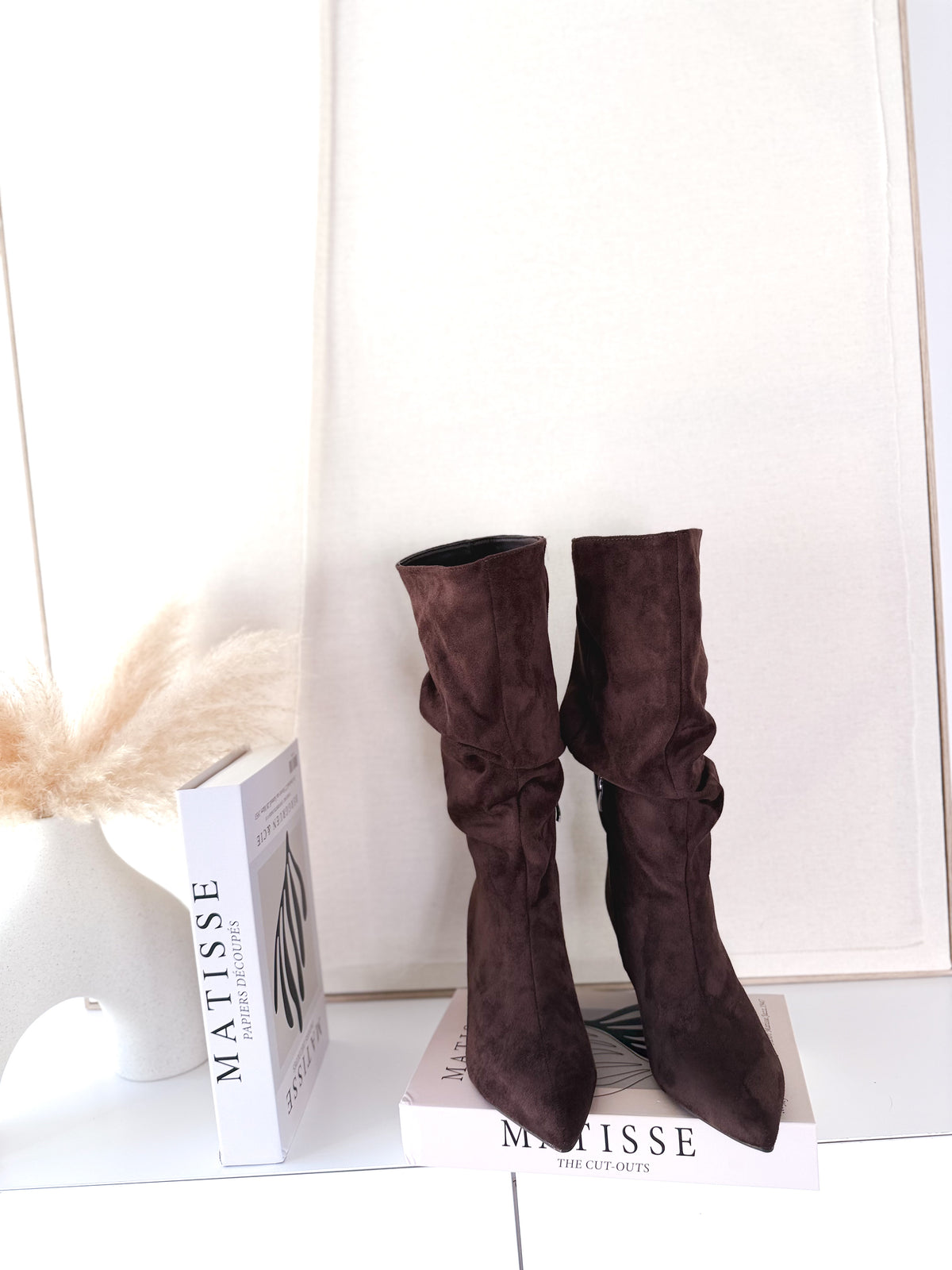 Botas fruncidas Marrón