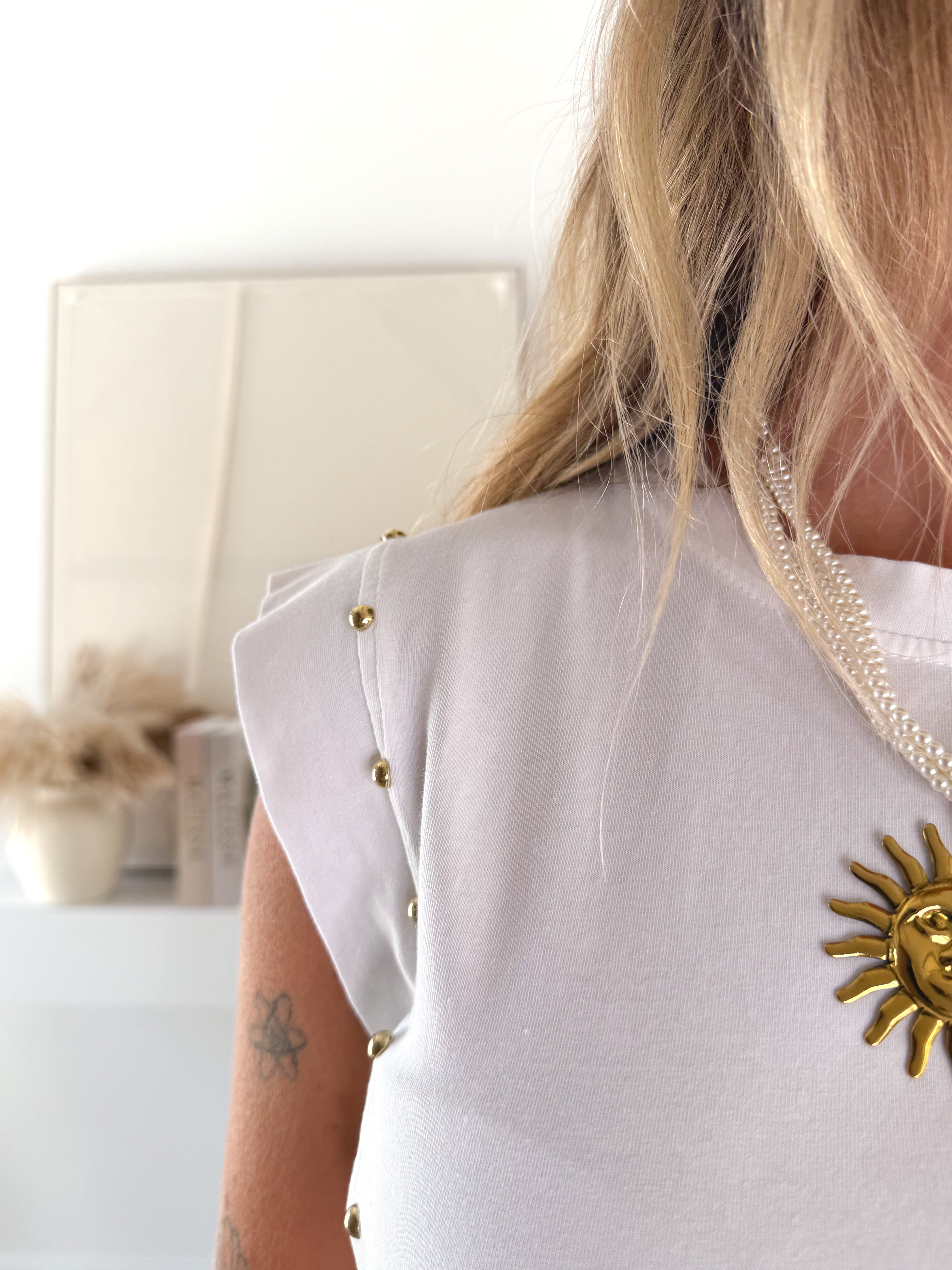 Camiseta Tachas Blanca