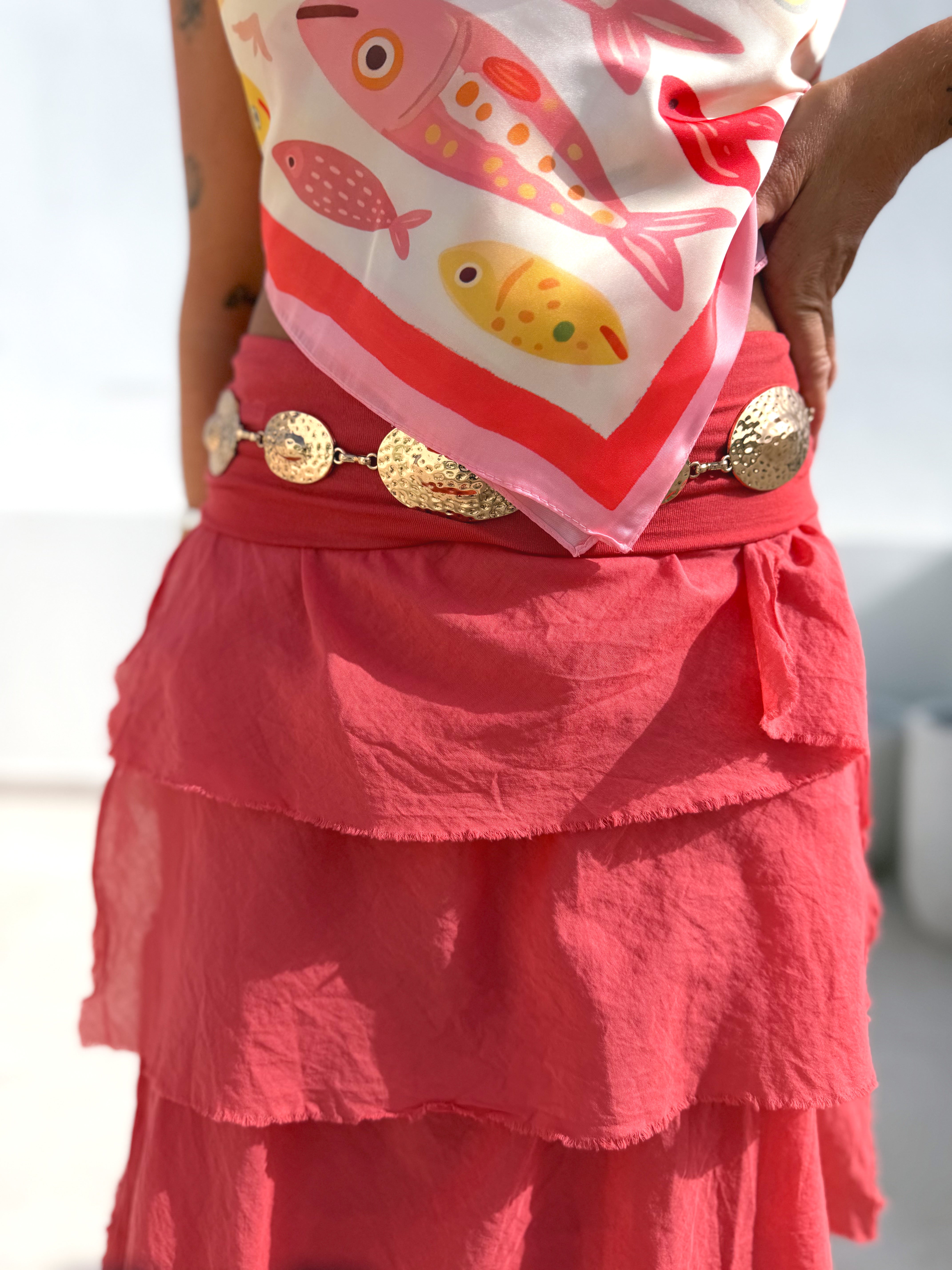 Falda Samsara Coral