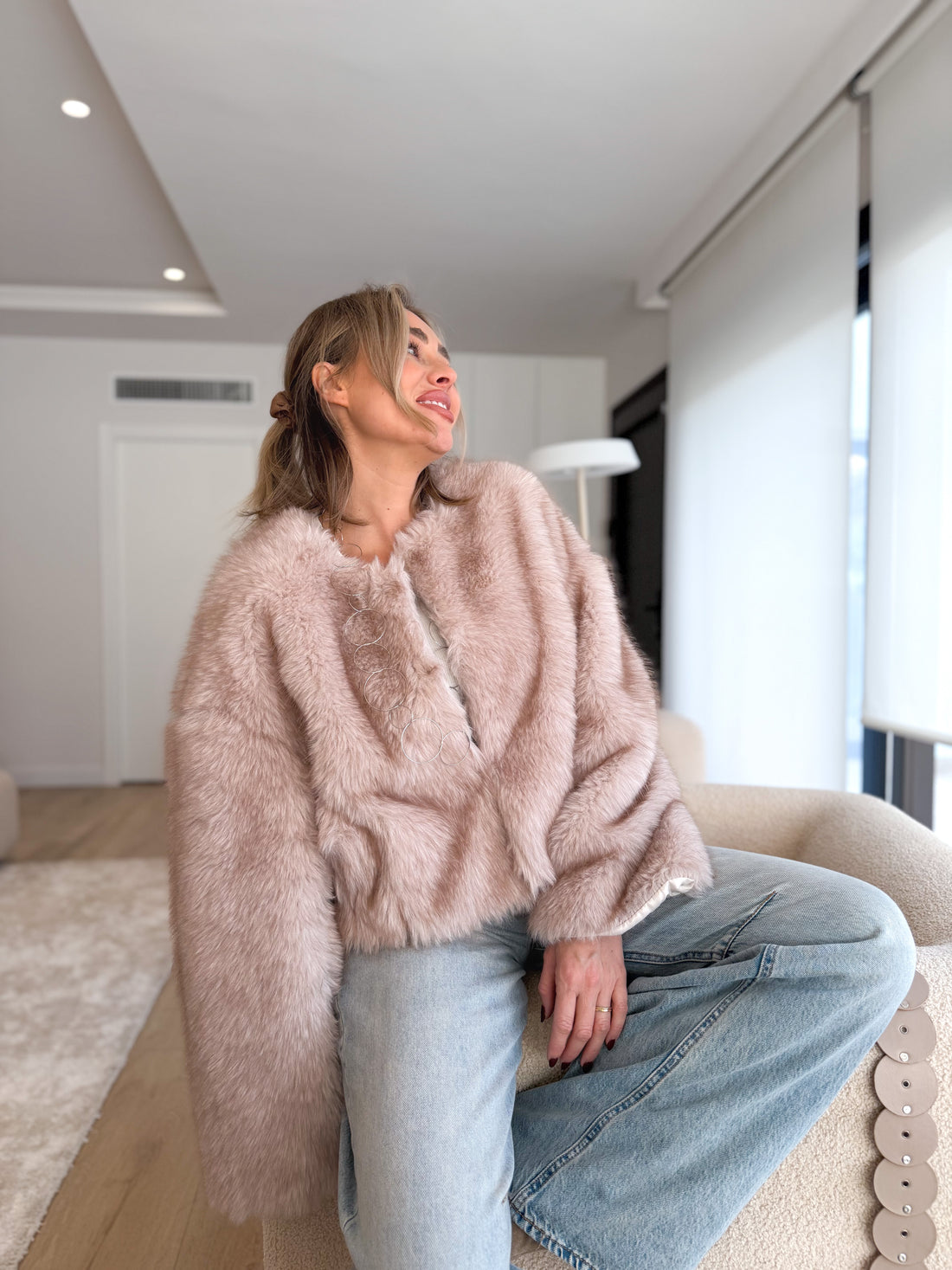 Chaqueta pelo RENATTA beige