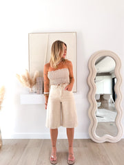 Bermuda denim beige