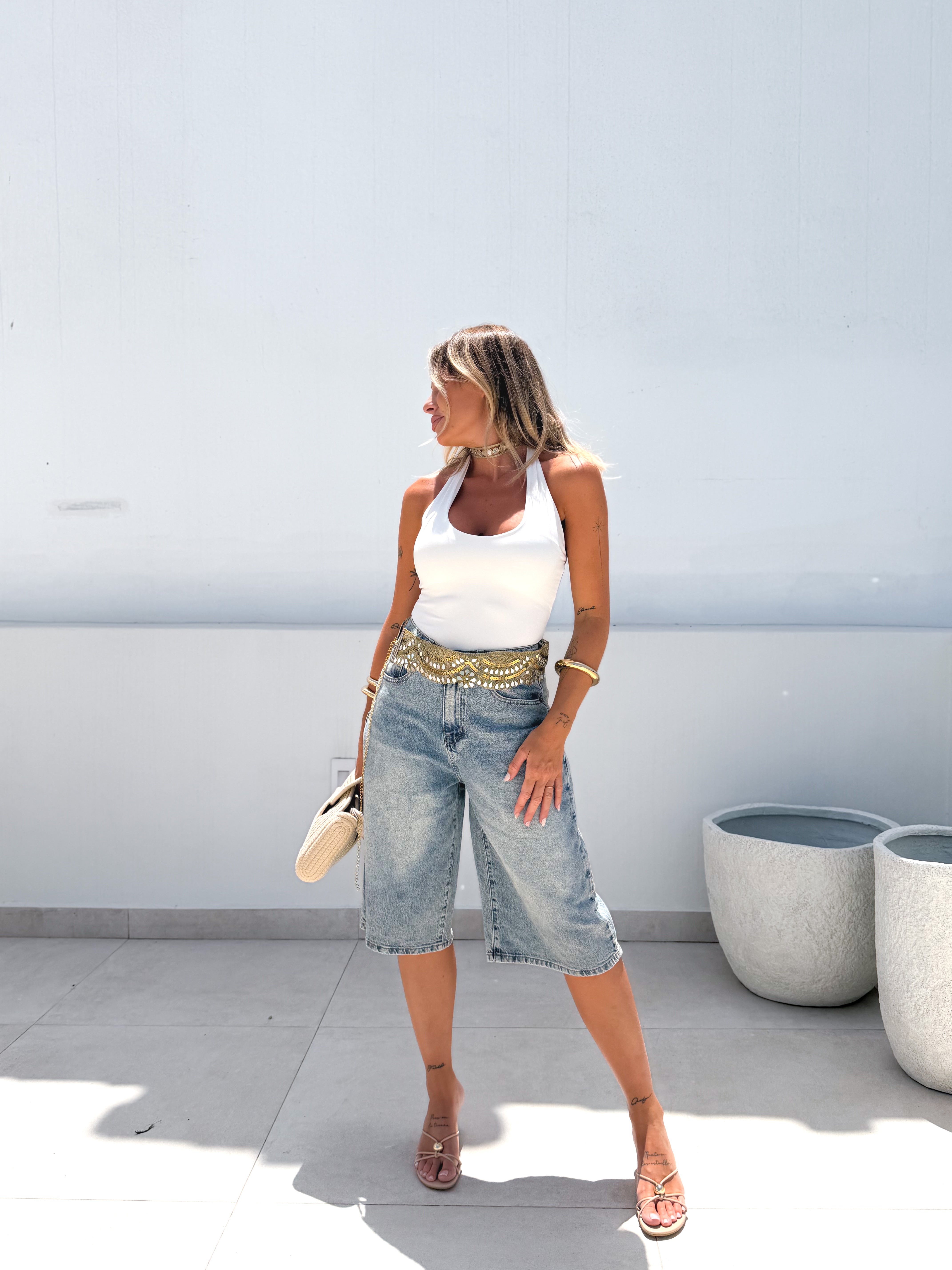Bermuda denim low fit