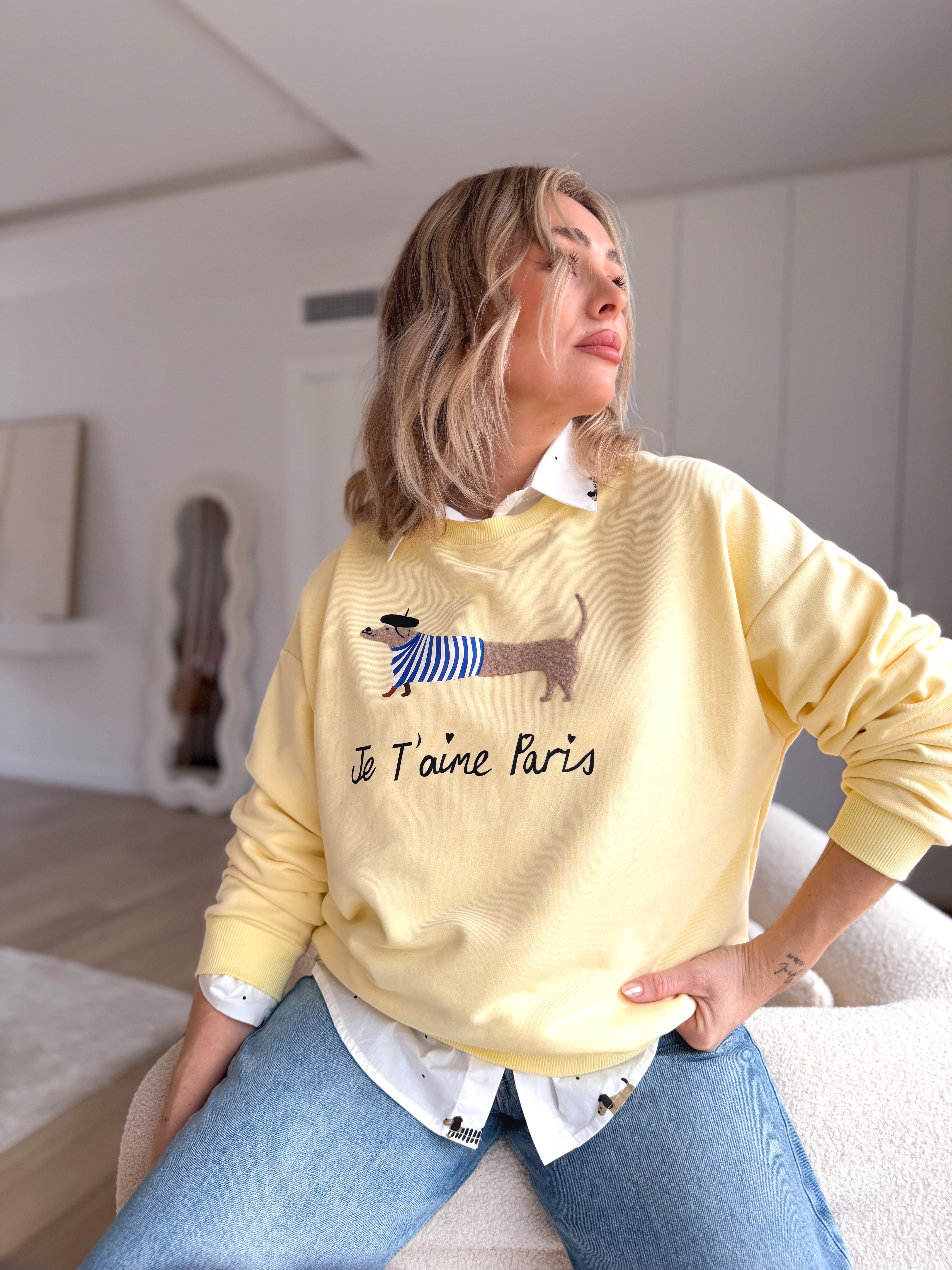 Sudadera Dog amarillo