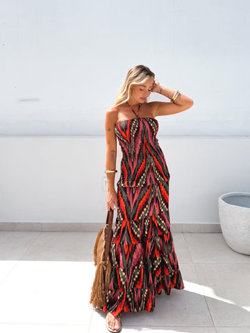 Vestido Aura coral