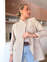 Blazer pinza cruzada Camel